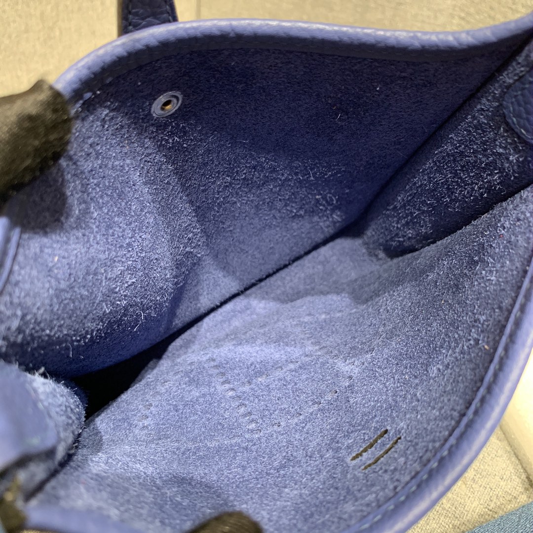 에르메스 미니 에블린16 로얄블루 은장 끌레망스 가죽